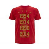 Weltmeister 54-74-90-14  - Männer T-Shirt - rot-gold