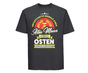 Alter Mann der im Osten aufgewachsen ist - Männer T-Shirt - grau