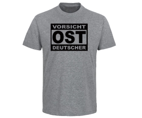 Vorsicht Ostdeutscher - Männer T-Shirt - grau-meliert