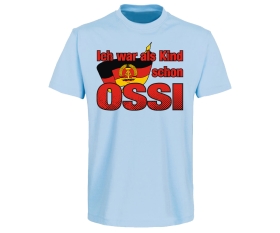 Ich war als Kind schon Ossi - Männer T-Shirt - hellblau