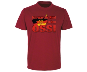 Ich war als Kind schon Ossi - Männer T-Shirt - burgundy