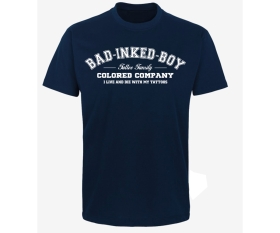 Bad inked boy Tattoo Family - Männer T-Shirt - navy