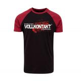 Vollkontakt - Logo - Männer Raglan T-Shirt - rot/schwarz