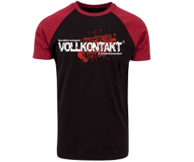 Vollkontakt - Logo - Männer Raglan T-Shirt - rot/schwarz