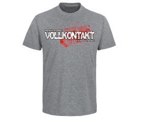 Vollkontakt - Logo - Männer T-Shirt - grau-meliert