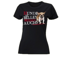 Hunde die bellen beissen auch - Frauen T-Shirt - schwarz