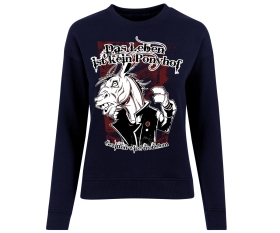 Das Leben ist kein Ponyhof - Frauen Pullover - navy