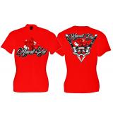 Krawallgirl - Schlagring Herz - Frauen T-Shirt - rot