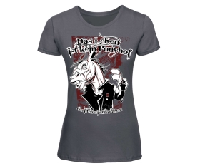 Das Leben ist kein Ponyhof - Frauen T-Shirt - grau