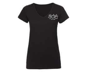 Zahnfee Edition 10 - Frauen V-Neck Shirt - schwarz