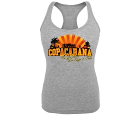 Copacabana - No go Area for Dogs and Cops - Frauen Tank Top - grau-meliert