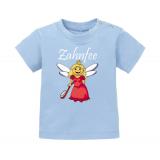 Zahnfee Logo Zahnbürste Baby Shirt hellblau