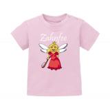 Zahnfee Logo Zahnbürste Baby Shirt rosa