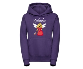 Zahnfee Logo Zahnbürste Kinder Kapuzenpullover lila