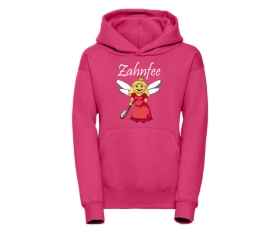 Zahnfee Logo Zahnbürste Kinder Kapuzenpullover pink