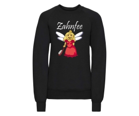 Zahnfee Logo Zahnbürste Kinder Pullover schwarz