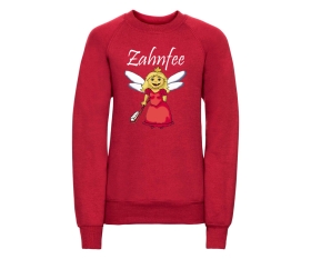 Zahnfee Logo Zahnbürste Kinder Pullover rot