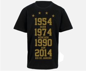 Weltmeister 54-74-90-14 Kinder T-Shirt gold-schwarz