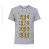 Weltmeister 54-74-90-14 Kinder T-Shirt gold-grau