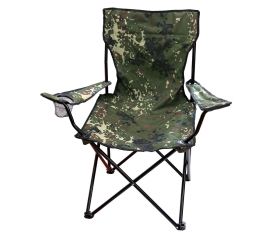 Camping Faltstuhl mit Lehne verschiedene Farben flecktarn