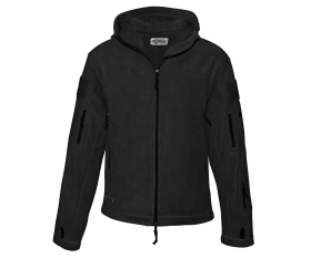 Fleecejacke Recon mit Kapuze schwarz