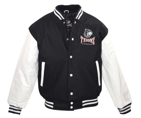 Baseball Jacke Bulldog Logo schwarz - weiß