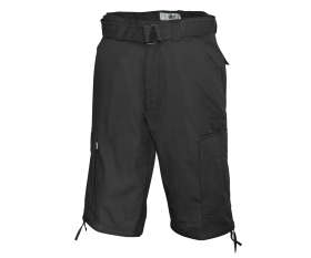 BDU Cargo Bermuda Short mit Gürtel - schwarz