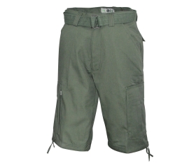 BDU Cargo Bermuda Short mit Gürtel - oliv