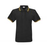 Active Wear Männer Polo-Shirt schwarz - gelb Größe S - XXL