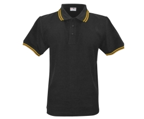 Active Wear - Männer Polo-Shirt - schwarz - gelb