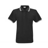 Active Wear Männer Polo-Shirt schwarz - weiß Größe S - XXL