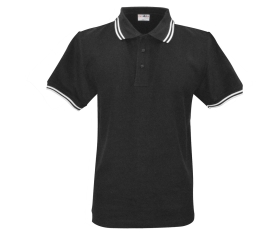 Active Wear - Männer Polo-Shirt - schwarz - weiß