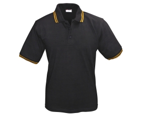 Active Wear - Männer Polo-Shirt - schwarz - gold