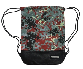 Turnbeutel Gym Bag Camo mit Kunstlederboden flecktarn