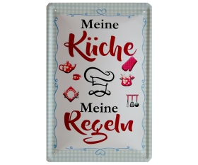 Blechschild - Meine Küche meine Regeln - BS294