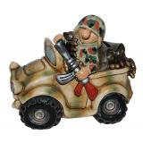 Fun Division Spardose Soldat mit Fahrzeug woodland